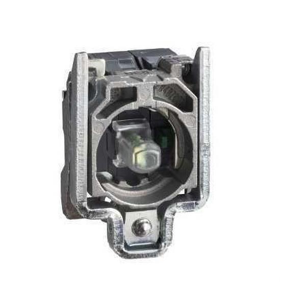 CUERPO DIÁMETRO 22mm 24V 2 NA CON LED BLANCO CONECTOR EMBELLECEDOR METÁLICO