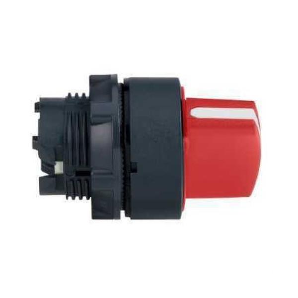 CABEZA SELECTOR DIÁMETRO 22 MANETA CORTA ROJA 3 FIJAS EMBELLECEDOR PLÁSTICO