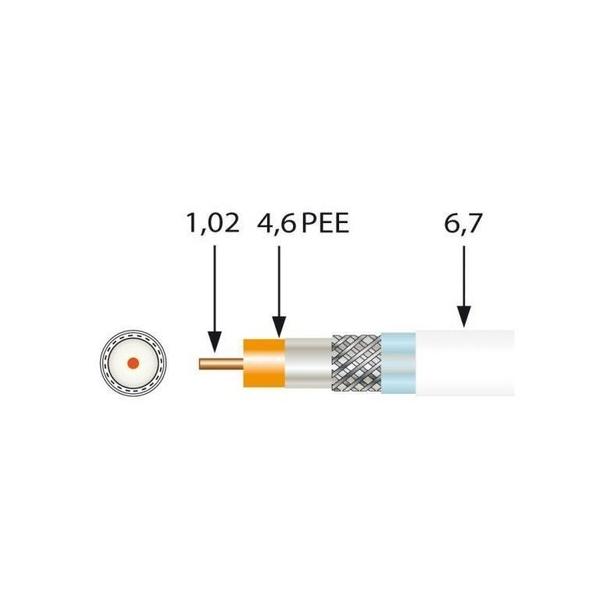 CABLE COAXIAL SK110PLUS CU/CUSN PVC NEGRO