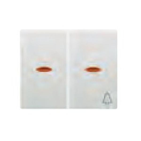 TECLA CONMUTADOR + PULSADOR LUMINOSO SERIE IRIS EN NEGRO EN ANTRACITA