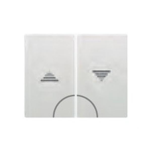 TECLA DOBLE PULSADOR PERSIANA SERIE IRIS EN NEGRO ANTRACITA