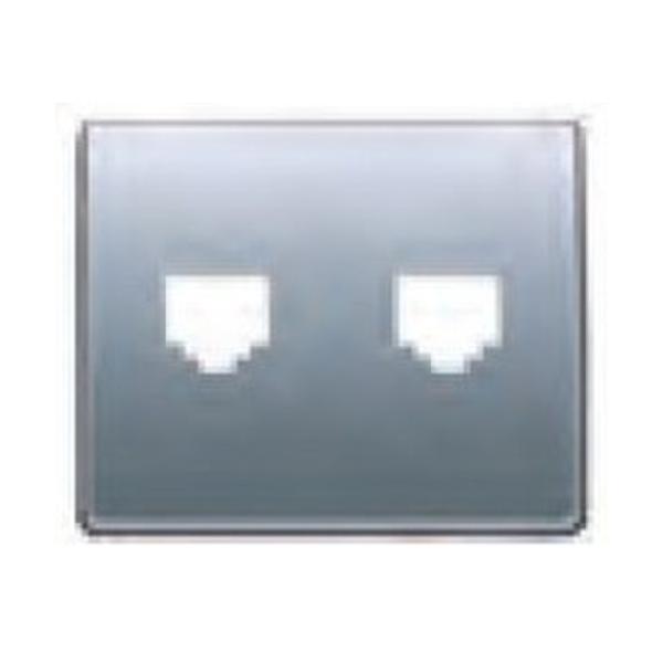 TAPA T.DOBLE TELEF.(8 VIAS RJ45)MEGA-BV