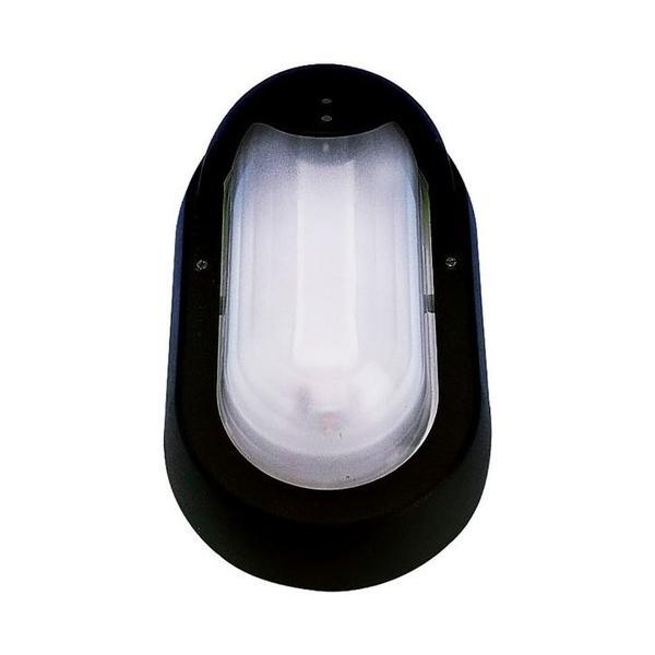 APLIQUE ESTANCO OVAL VERTICAL 60W NEGRO