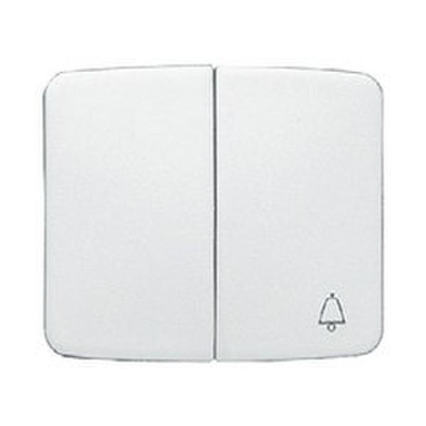 TECLA DOBLE PULSADOR+CONMUTADOR ARCO BLANCO ALPINO