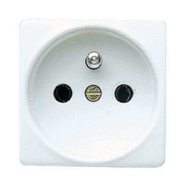 BASE DE ENCHUFE 2P+T SISTEMA FRANCÉS STYLO BLANCO ALPINO