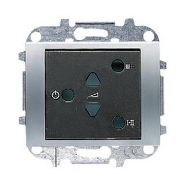 TAPA MANDO MONO 2 CAN.OLAS ACERO PERLA