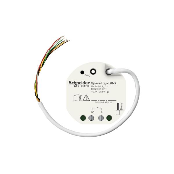 KNX - Actuador empotrar binario 1 salida 16A - 3 entradas