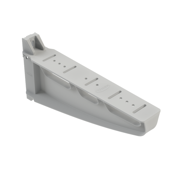 Soporte horizontal aislante de ancho 500 mm Unex en U48X sin halógenos color gris