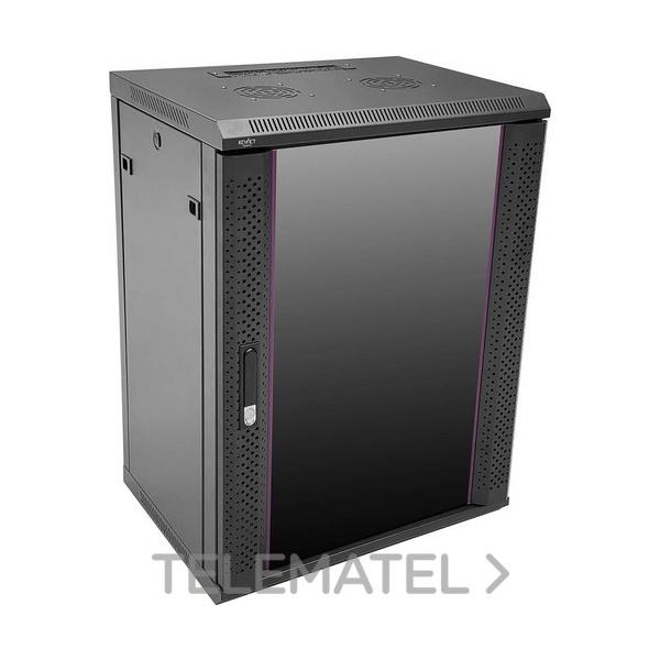 RACK 15U MONTADO 600x600x800 SUELO/PARED ACCESOS ANTIPOLVO 60kg