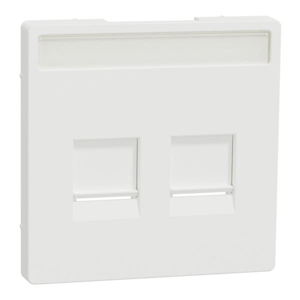 TAPA DOBLE RJ45 KEYSTONE D-LIFE BLANCO MATE