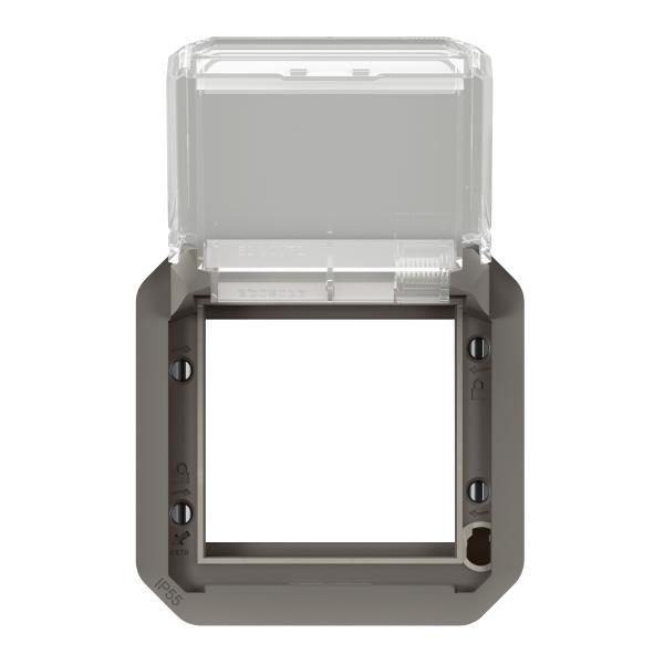 Adaptador Plexo modular para función Mosaic - Tapa transparente - Antracita
