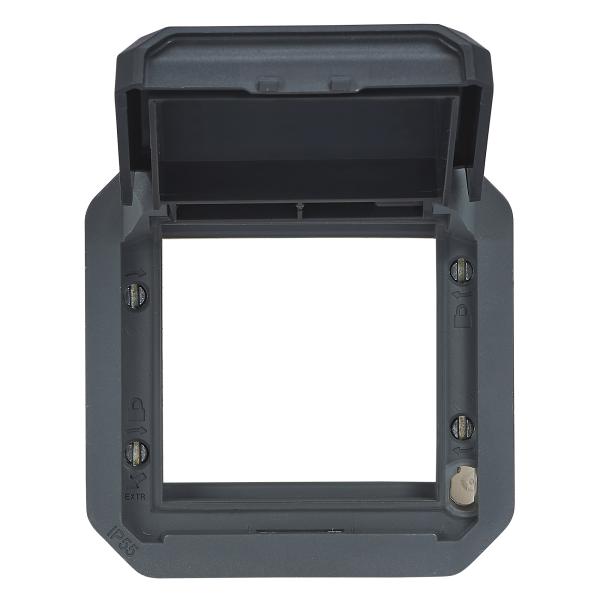 Adaptador Plexo modular para función Mosaic - Tapa opaca - Antracita