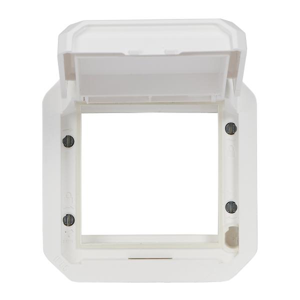 Adaptador Plexo modular para función Mosaic - Tapa opaca - Blanco