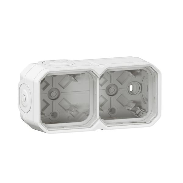 CAJA CON MEMBRANAS PLEXO MODULAR, 2 ELEMENTOS HORIZONTALES Y VERTICALES, BLANCO