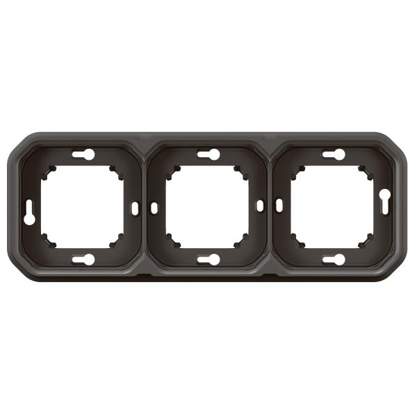 Marco de empotrar Plexo modular - 3 elementos - Antracita