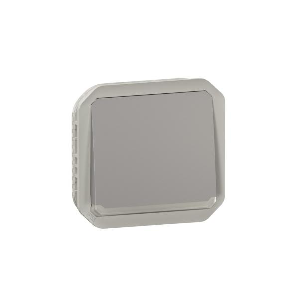 PULSADOR NA LUMINOSO PLEXO MODULAR, 10A, GRIS