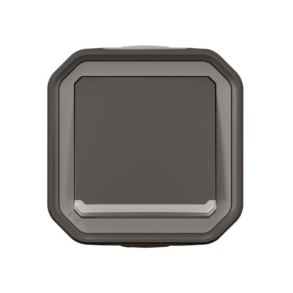 Pulsador luminoso NA Plexo monobloc superficie - 10A - Antracita