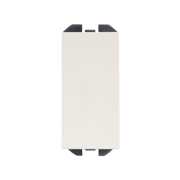 Interruptor unipolar pulsante 10AX 230V~ de tecla estrecha con sistema de embornamiento rápido blanco mate Simon 270