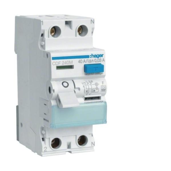 INTERRUPTOR DIFERENCIAL 2P 40A 30mA TIPO F