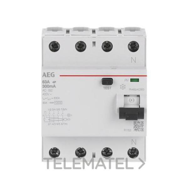 INTERRUPTOR DIFERENCIAL FN 4P 63A 300mA AC