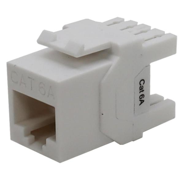 CONECTOR DE DATOS J45 UTP CAT 6A HEMBRA 90°/180° BLANCO CJ15