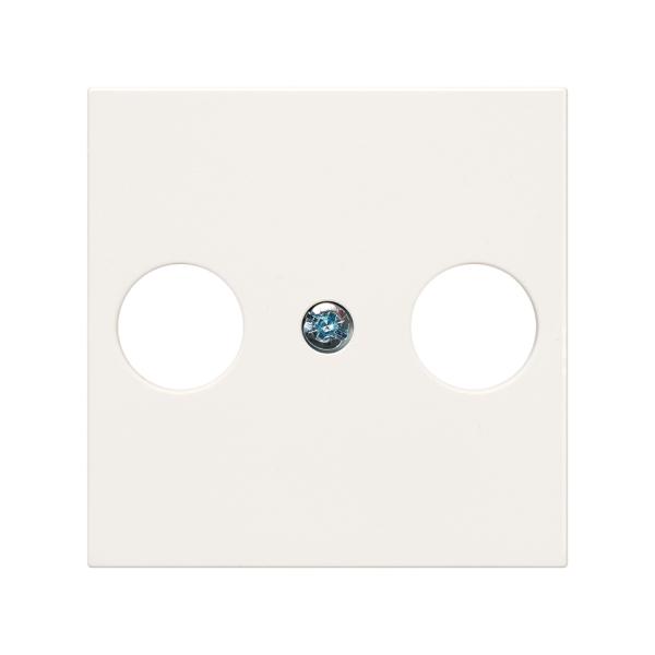 Tapa para toma de señal R-TV+SAT blanco mate Simon 270