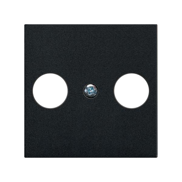 Tapa para toma de señal R-TV+SAT negro mate Simon 270
