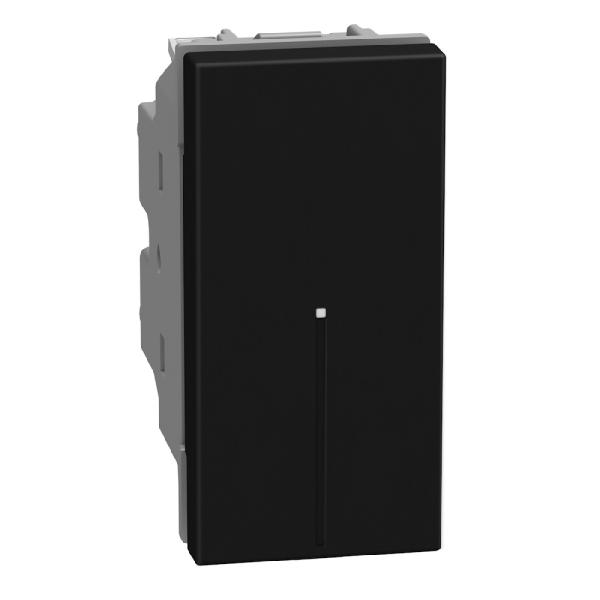 Conmutador axial Light Now iluminable - 10 AX-250 V~ - 1 módulo - Dark