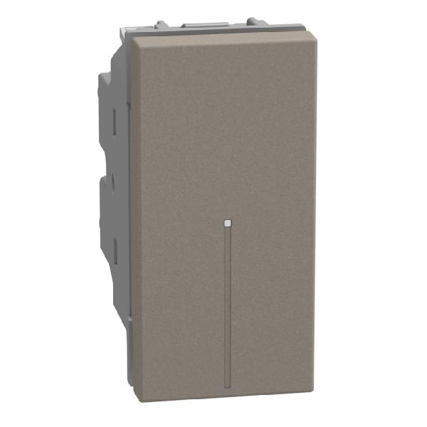 Conmutador axial Light Now iluminable - 10 AX-250 V~ - 1 módulo - Stone