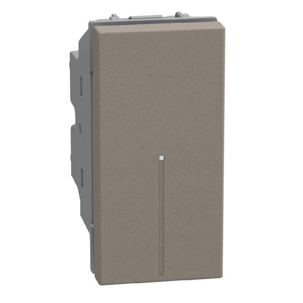 Pulsador axial Light Now iluminable - 10 A-250 V~ - 1 módulo - Stone