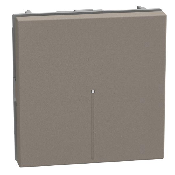 Pulsador axial Light Now iluminable - 10 A-250 V~ - 2 módulos - Stone