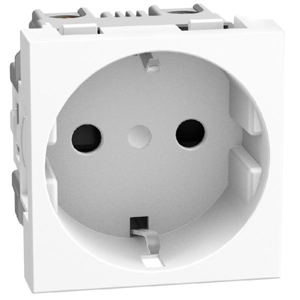 Base 2P+T Light Now - 16A/250V - conexión por tornillos - Blanco - 2 módulos