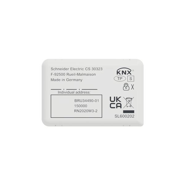 Interfaz pulsador KNX Básico, Spacelogic knx, Secure, 2 canales, blanco