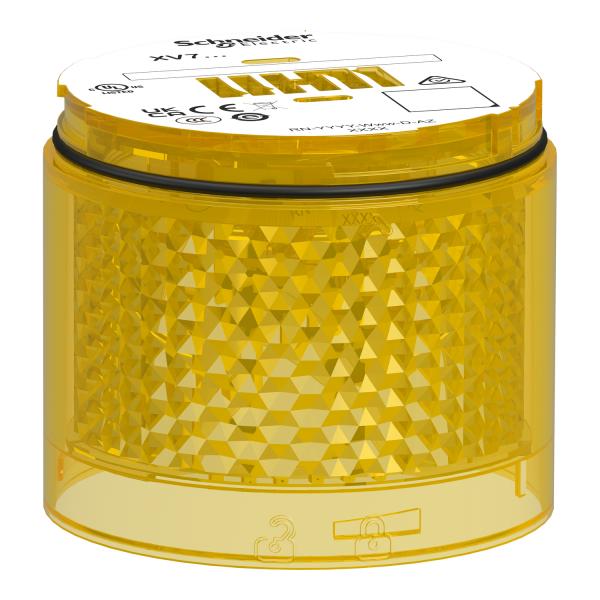 Unidad luminosa, Harmony XVB7, amarillo, Ø70mm, intermitente, lente de color