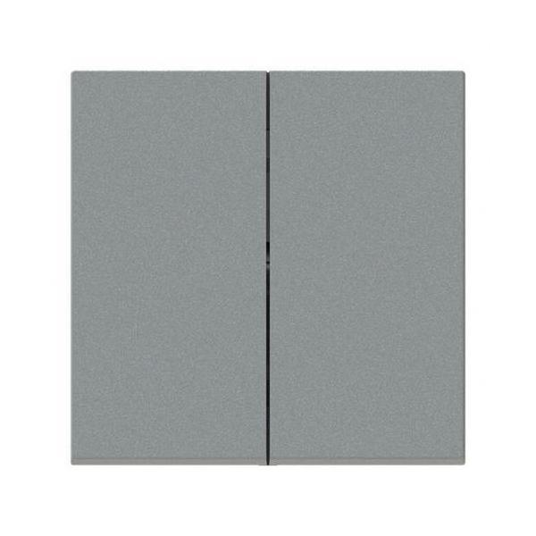 TECLA DOBLE INTERRUPTOR - CONMUTADOR SERIE VEGA GRIS NIEBLA