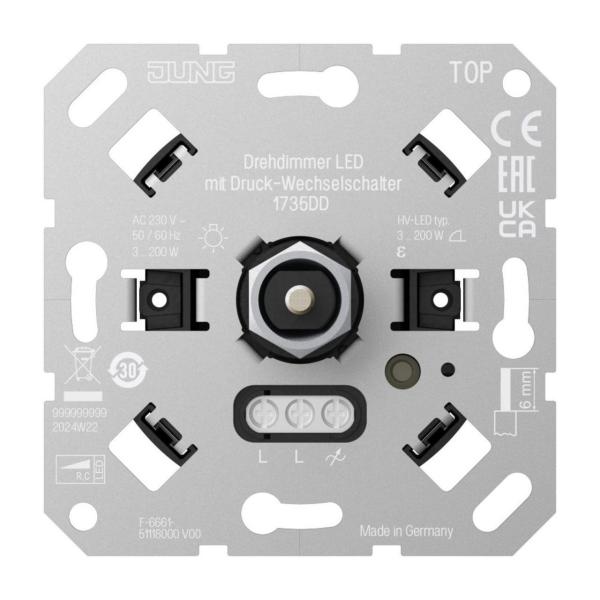 DIMMER GIRATORIO PARA LED CON CONMUTADOR PULSANTE