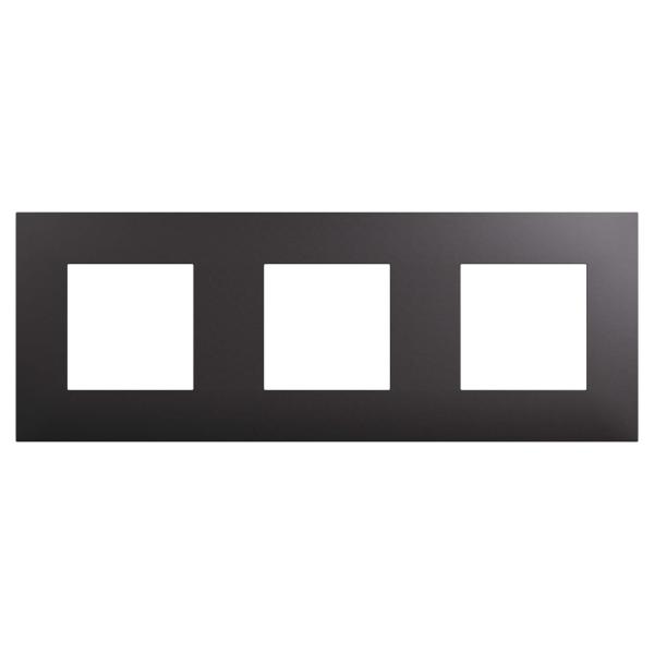 Placa embellecedora Valena Next de 3 elementos de color dark