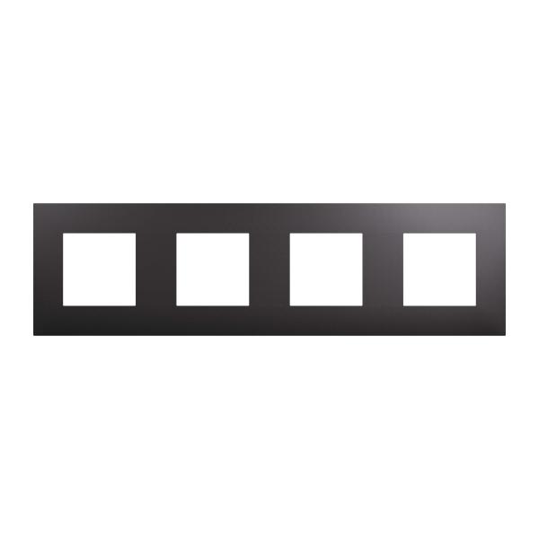 Placa embellecedora Valena Next de 4 elementos de color dark