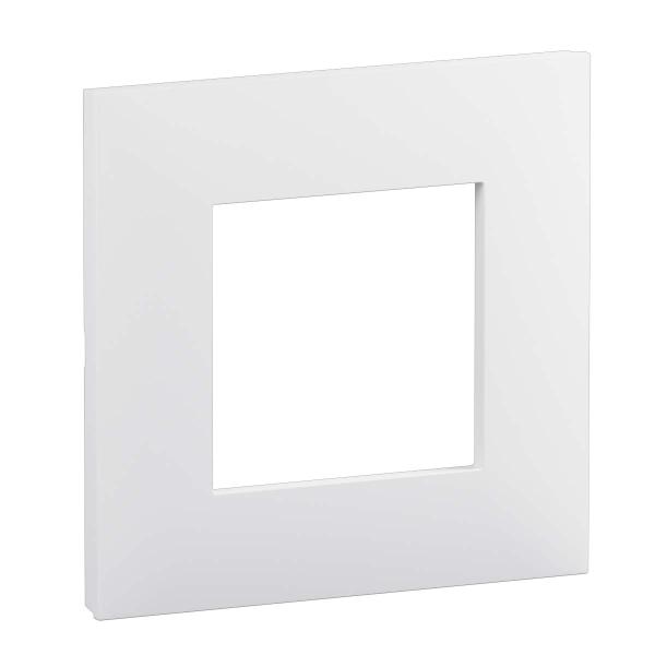 Placa embellecedora Valena Next de 1 elemento de color blanco
