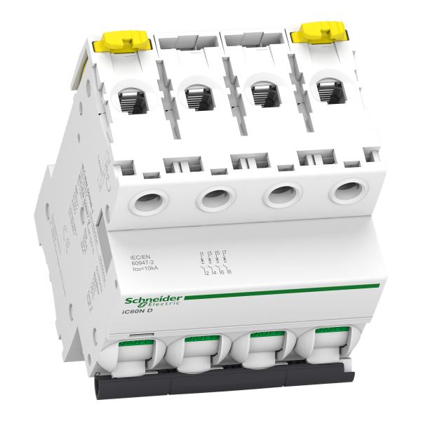 Interruptor magnetotérmico; Acti9 iC60N; 4P; 16 A; curva D; 6000 A/10 kA